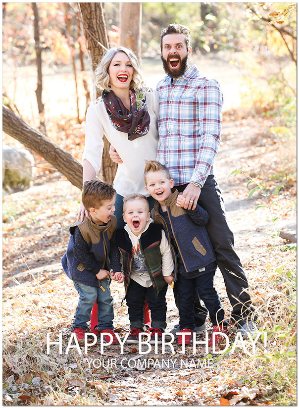 Select a verse or write your own. Simple Birthday Photo Name Card D1667U-V